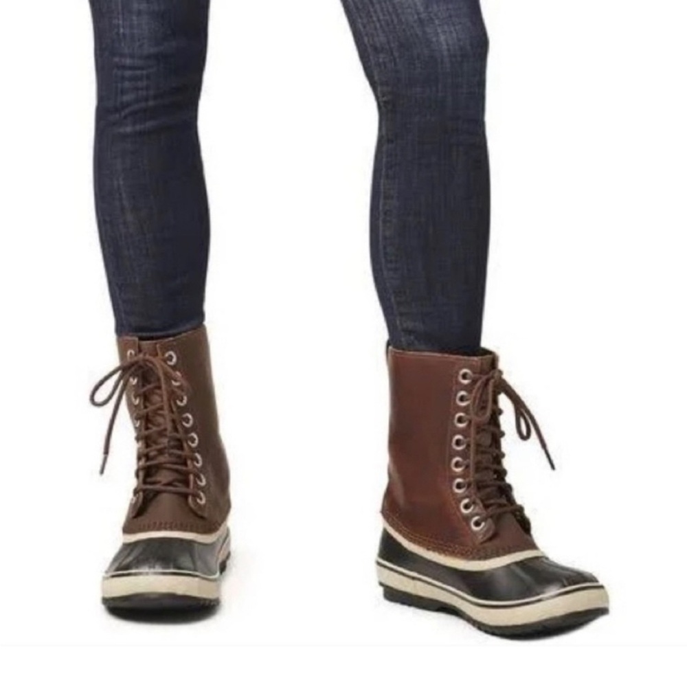 Sorel_ Women's 1964 Premium Leather Waterproof Insulated Brown & Black Boots_8